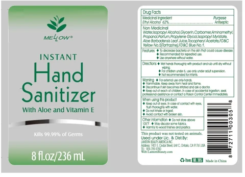 MELLOW INSTANT Hand Sanitizer 8 oz 포장