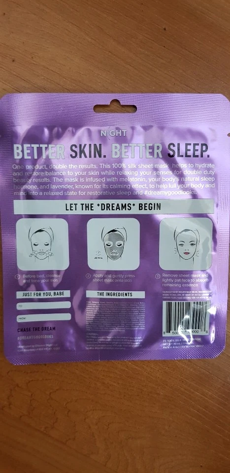 MELATONIN SHEET MASK 포장
