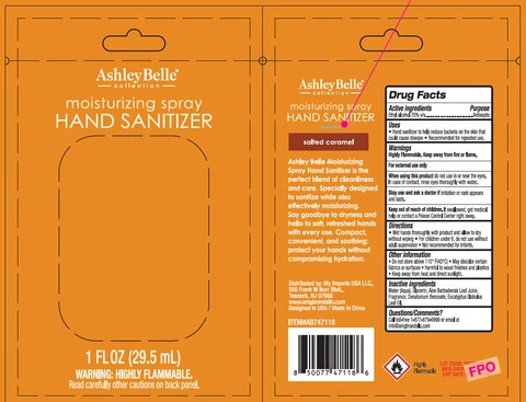 AshleyBelle Moisturizing Hand Sanitizer Salted Caramel 포장