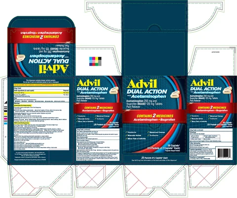Acetaminophen 250 mg and Ibuprofen 125 mg 포장
