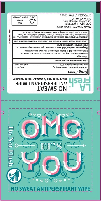 LA FRESH Antiperspirant Wipe packaging