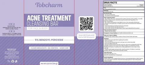 Tobcharm Acne Treatment Cleansing Bar packaging