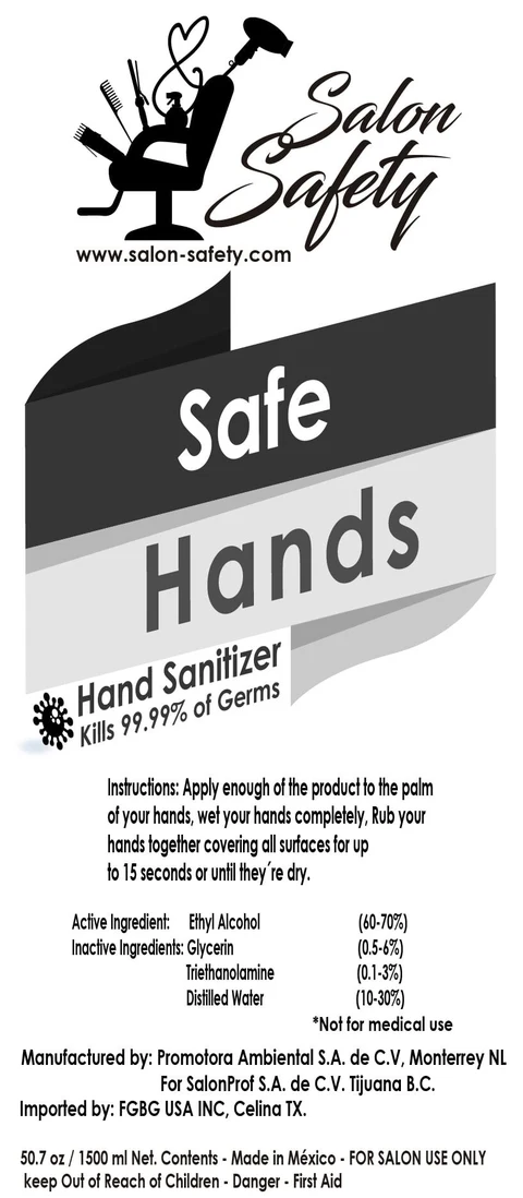 Salon Safety Safe Hands Hand Sanitizer 포장