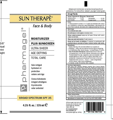 SUN THERAPE FACE AND BODY SPF-35 포장