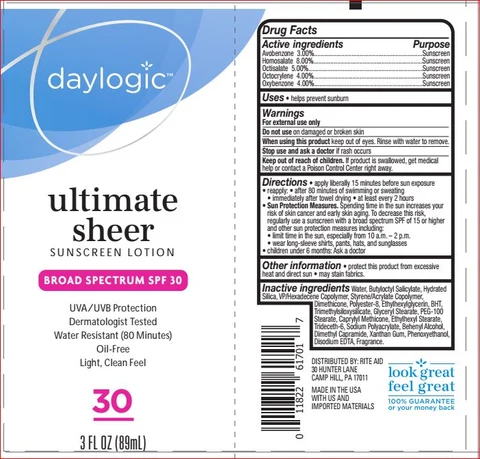 Ultimate Sheer Sunscreen SPF 30daylogic 포장