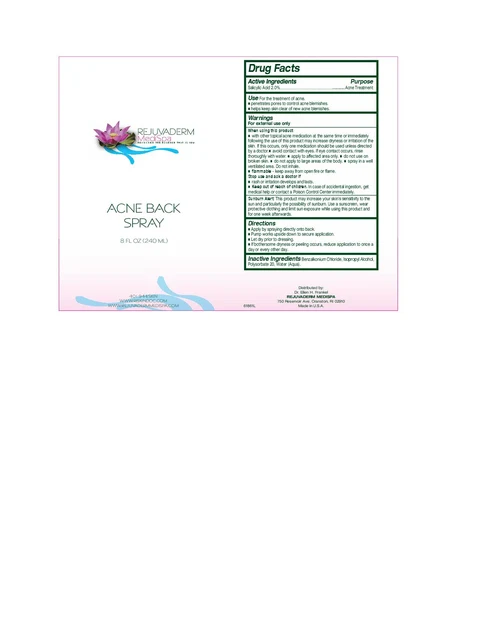 Rejuvaderm MediSpa Acne Back 포장