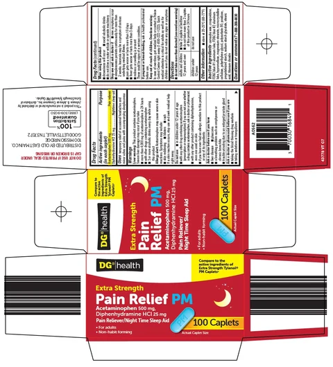 dg health pain relief pmextra strength packaging