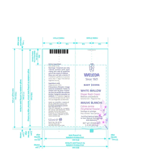 WHITE MALLOW DIAPER RASH CREAM packaging