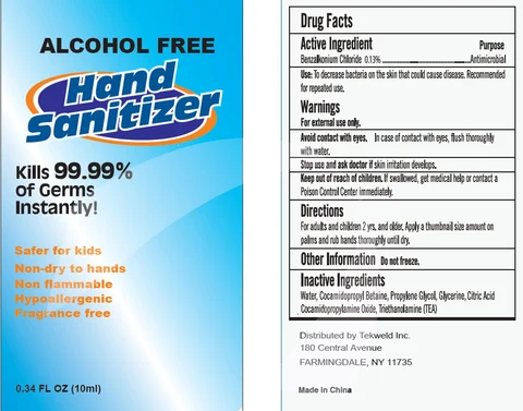 ALCOHOL FREE HAND SANITIZER 포장