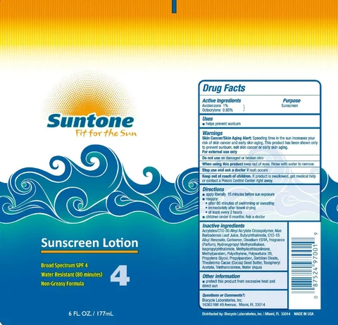 SuntoneBROAD SPECTRUM SPF 4 포장
