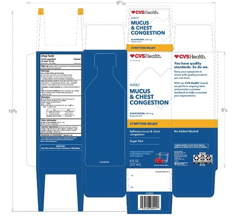 CVS Adult Mucus plus Chest Congestion packaging