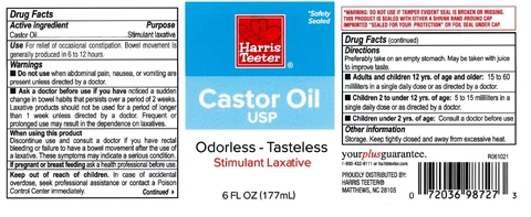 Harris Teeter Castor Oil packaging