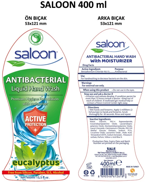 Saloon Antibacterial Hand Wash Eucalyptus 포장