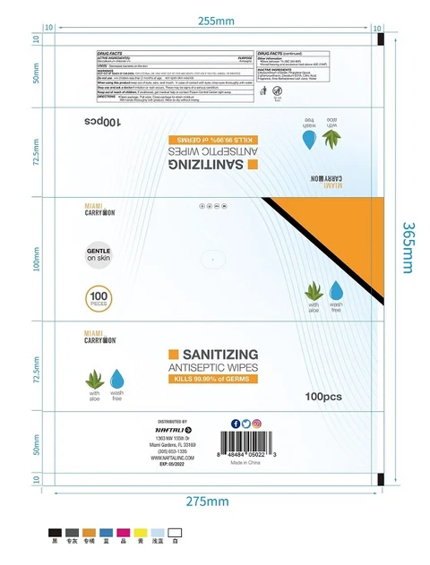 antiseptic wipes packaging