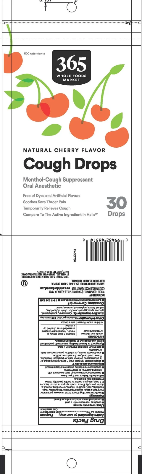 Cherry Cough Drops packaging