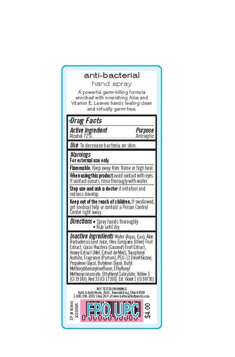 Anti-Bacterial Hand SpraySweet Pea 포장