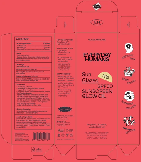 Sun Glazed SPF 30 Sunscreen Glow Oil 포장