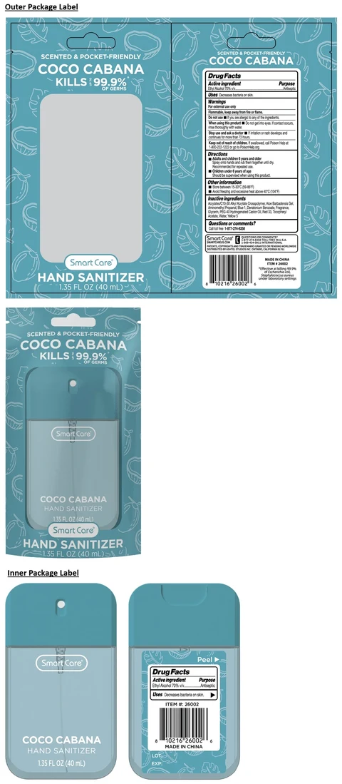 Smart Care COCO CABANA HAND SANITIZER 포장