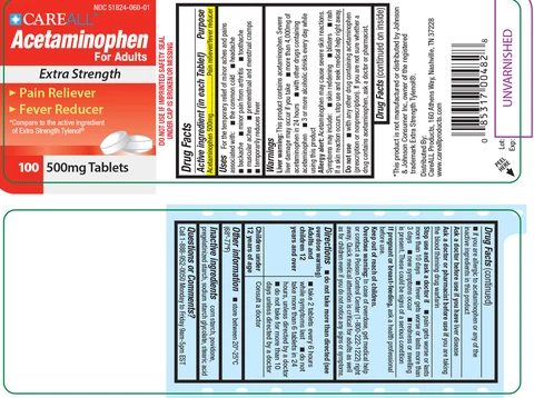 CareALL Acetaminophen Extra Strength 포장