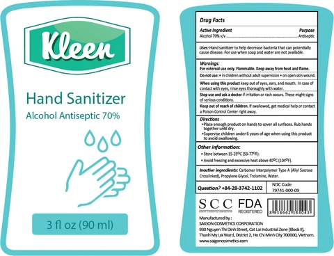 KLEEN HAND SANITIZER packaging