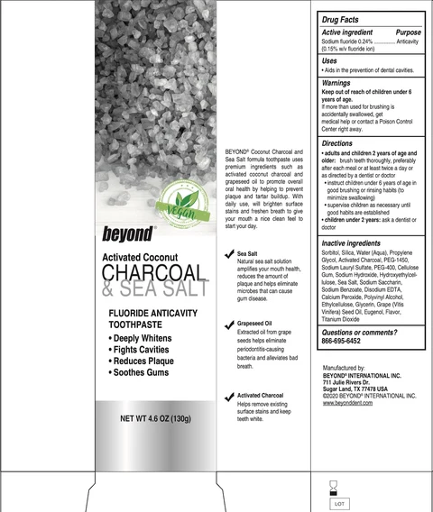 Beyond Activated Coconut Charcoal and Sea Salt 포장
