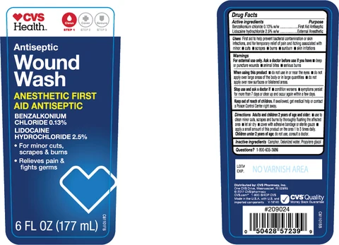 CVS Health Antiseptic Wound Wash packaging