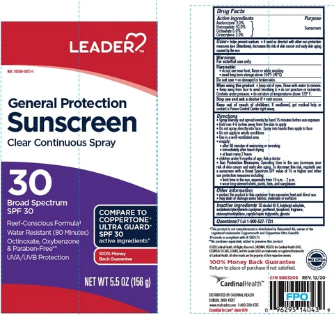 Cardinal Health Leader General Protection Sunscreen SPF 30 포장