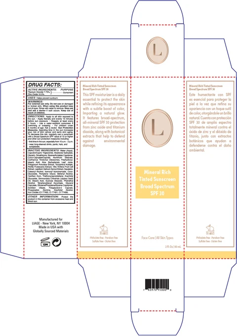 Liage - Mineral Rich Tinted Sunscreen Broad Spectrum SPF 30 packaging