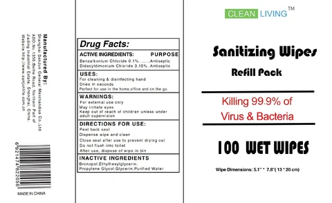 SANITIZING WIPES 포장