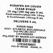 Robafen DM Cough Sugar Free Clear packaging