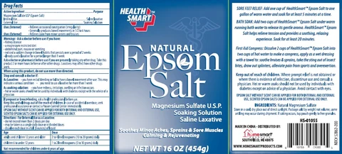 Health Smart Natural Epsom Salt packaging