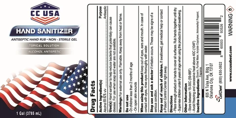 CC USA Best Gel Hand Sanitizer packaging