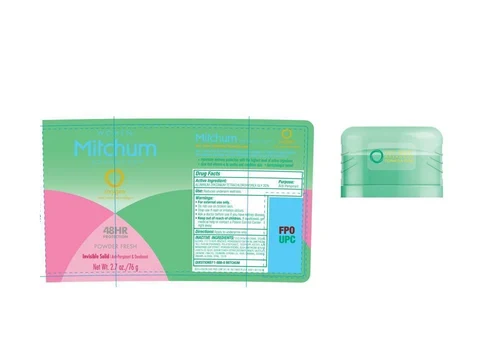 Womens Mitchum Advanced Invisible Antiperspirant DeodorantSolid Powder Fresh packaging