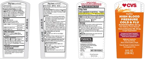 Daytime and Nighttime High Blood Pressure Cold and Flu Liquid 포장