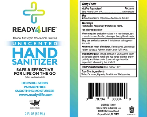 Ready4Life Hand Sanitizer Gel Uscented 포장