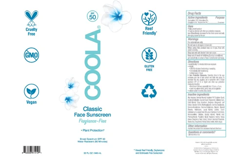 COOLA CLASSIC SUNSCREEN FRAGRANCE FREE packaging