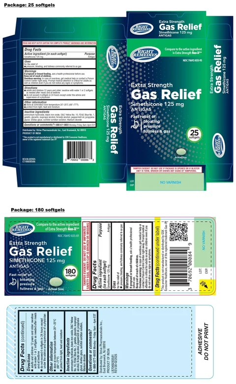 RIGHT REMEDIES Extra Strength Gas Relief 포장