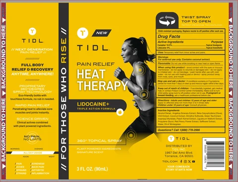 TIDL PAIN RELIEF HEAT THERAPY Spray. 포장