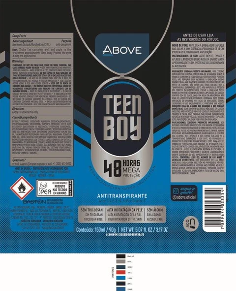 Antiperspirant Above Teen Boy 포장