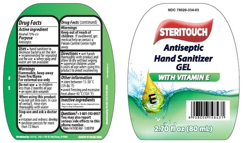 STERITOUCH Antiseptic Hand Sanitizer WITH VITAMIN E 포장
