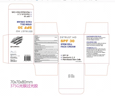 TRUST MD SPF30 STEM CELL FACE 포장