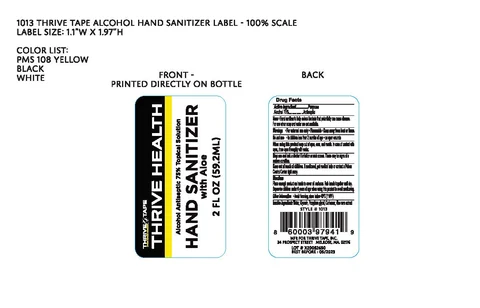 Thrive Health Hand Sanitizer packaging