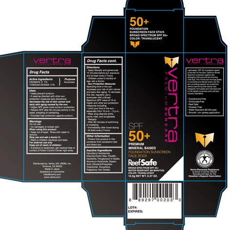 Translucent Broad Spectrum Foundation SPF 50Vertra packaging