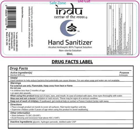 Indu Hand Sanitizer packaging
