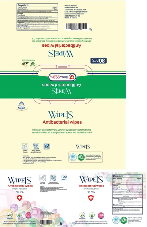 Antibacterial Wipes 포장