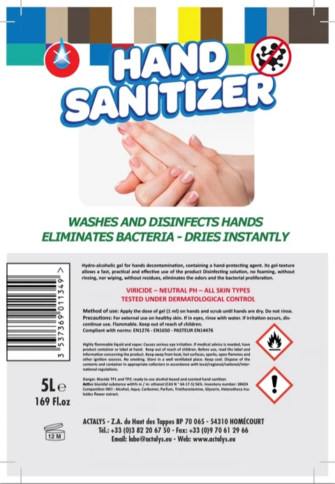 Hand Sanitizer / Hand Sanitizing Wipes packaging