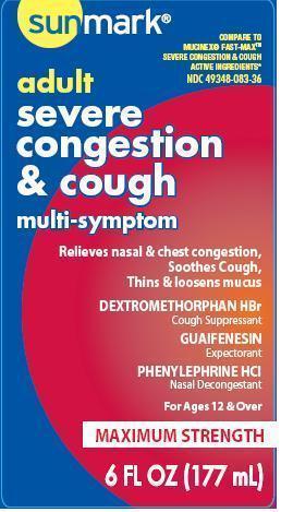 adult severe congestion and cough packaging