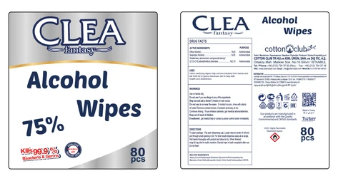 Clea Fantasy Alcohol Wipes packaging