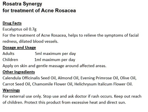 Rosatra Synergyfor treatment of Acne Rosacea packaging