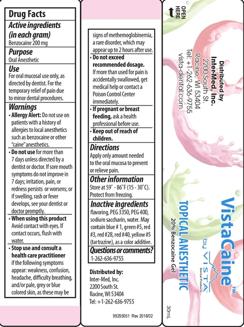 VistaCaine Topical Anesthetic 포장